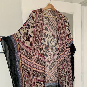 Multicolored tassle wrap/shawl
